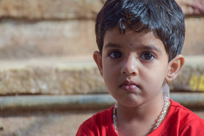 Close-up portrait of boy