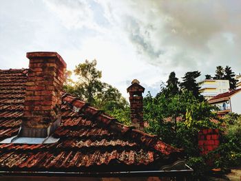 Low angle view of building against sky