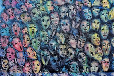 Full frame shot of multi colored paper