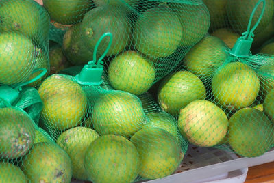 High angle view of fruits for sale in market