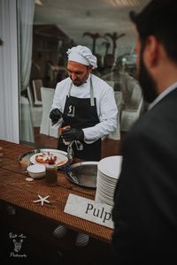 People working in restaurant