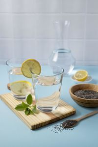 Close-up of drink on table