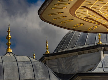 Abstract arrangement of roofs of the buildings in the topkapi palace in istanbul, turkey.