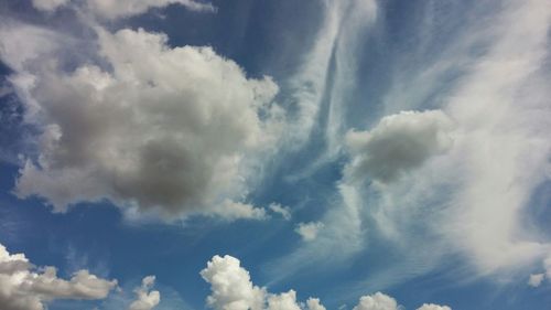 Low angle view of cloudy sky