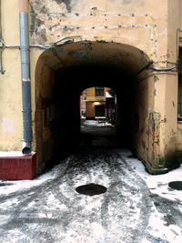 View of archway in winter