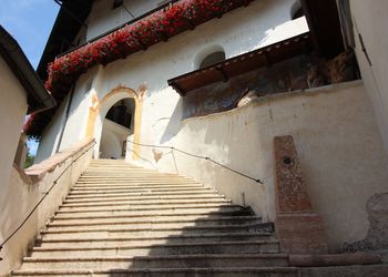 Low angle view of stairs against built structure