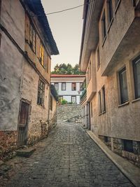 Houses amidst residential buildings