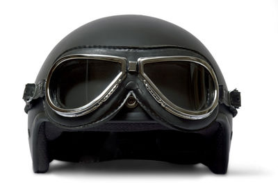 Close-up of sunglasses against white background