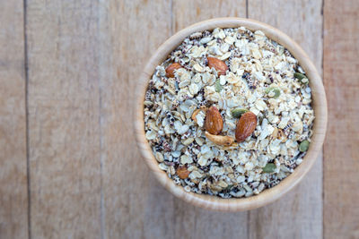 Directly above shot of breakfast in bowl