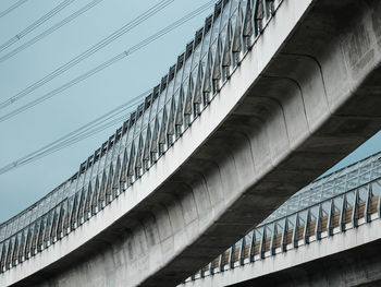 Low angle view of bridge against sky