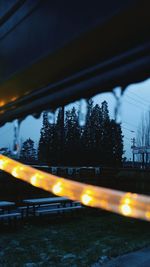 Car on road at night