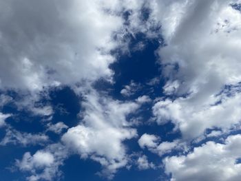 Low angle view of clouds in sky