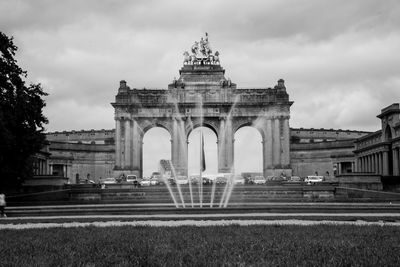 View of historical building against cloudy sky