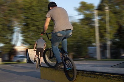 Portrait of bmx riders