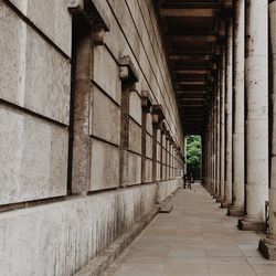 Colonnade in building