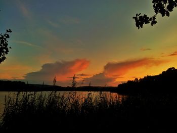 Scenic view of landscape at sunset