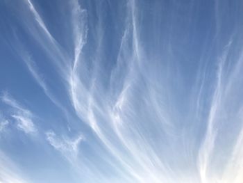Low angle view of vapor trail in sky