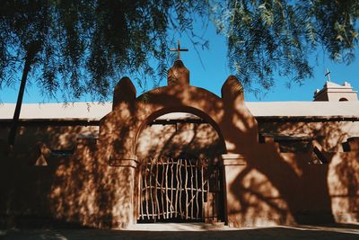 Closed gate of church at san pedro de atacama