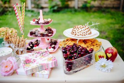 Close-up of cake on plate