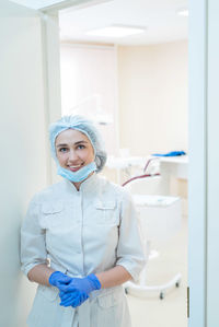 Portrait of smiling young woman