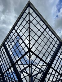 Low angle view of modern building against sky