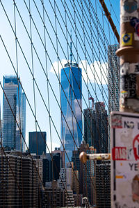 Low angle view of modern buildings against sky