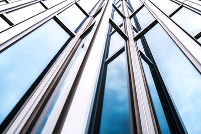 Low angle view of modern building against sky