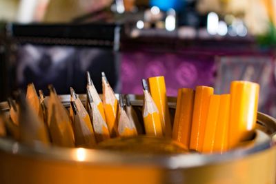 Close-up of colorful objects