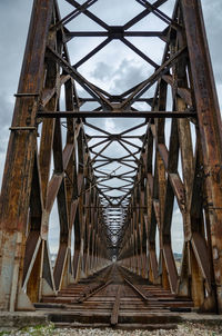 Low angle view of bridge against sky