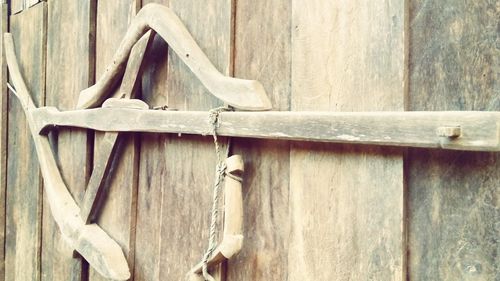 Close-up of wooden door