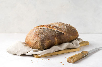 Close-up of bread on table