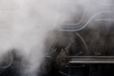 Smoke emitting from train