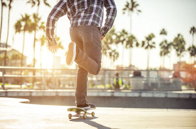 Man skateboarding on skateboard