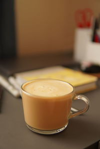 Close-up of coffee on table