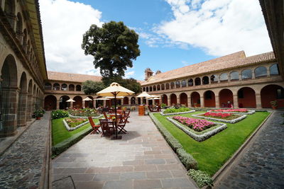 View of historic building against cloudy sky