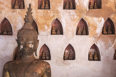 Old buddha in wat sisaket popular place to visit in vientiane city, laos