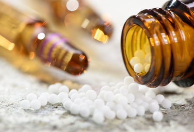 Alternative medicine with herbal and homeopathic pills