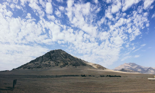 Scenic view of desert against sky