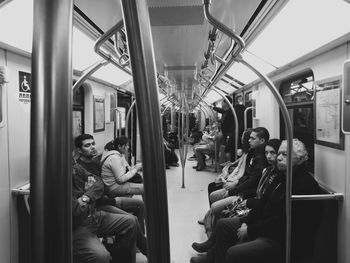 People sitting in train