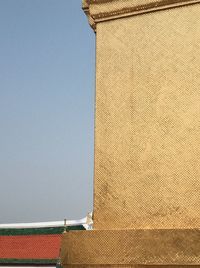 Low angle view of building against clear sky