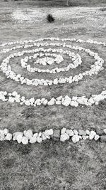 Text on sand at beach
