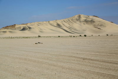 Scenic view of desert against sky