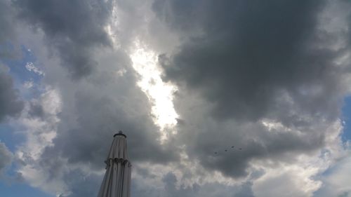 Low angle view of cloudy sky