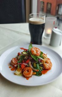 Close-up of served food