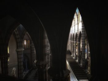 Panoramic view of old cathedral in building