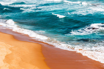 High angle view of beach