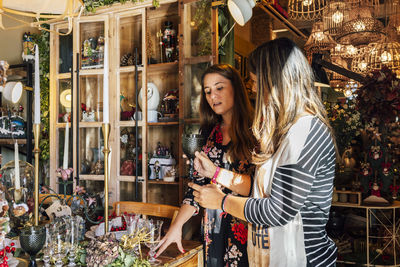 Young woman in store