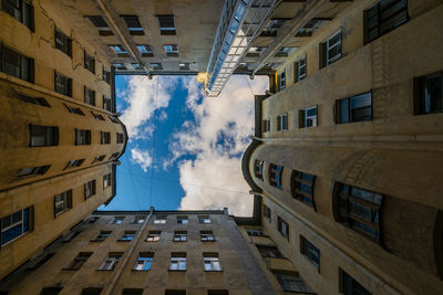 Low angle view of buildings against sky