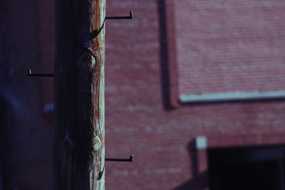 Close-up of old door of building