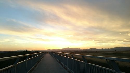 View of road at sunset